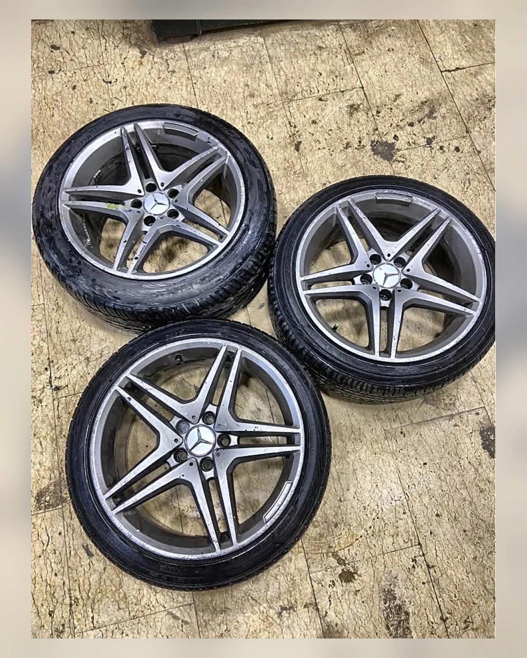 طقم جنوط AMG نجمة بالكاوتش مرسيدس — استيراد