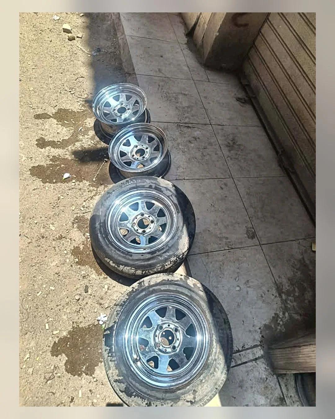 طقم جنوط سبور نيكل برازيلي 13 بوصة 4×100 — استيراد