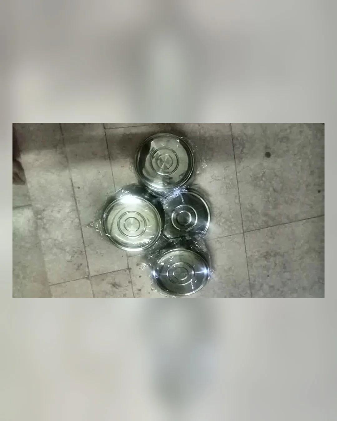 طقم طاسات عجل نيكل معدن (4 قطع) فيات / لادا — جديد