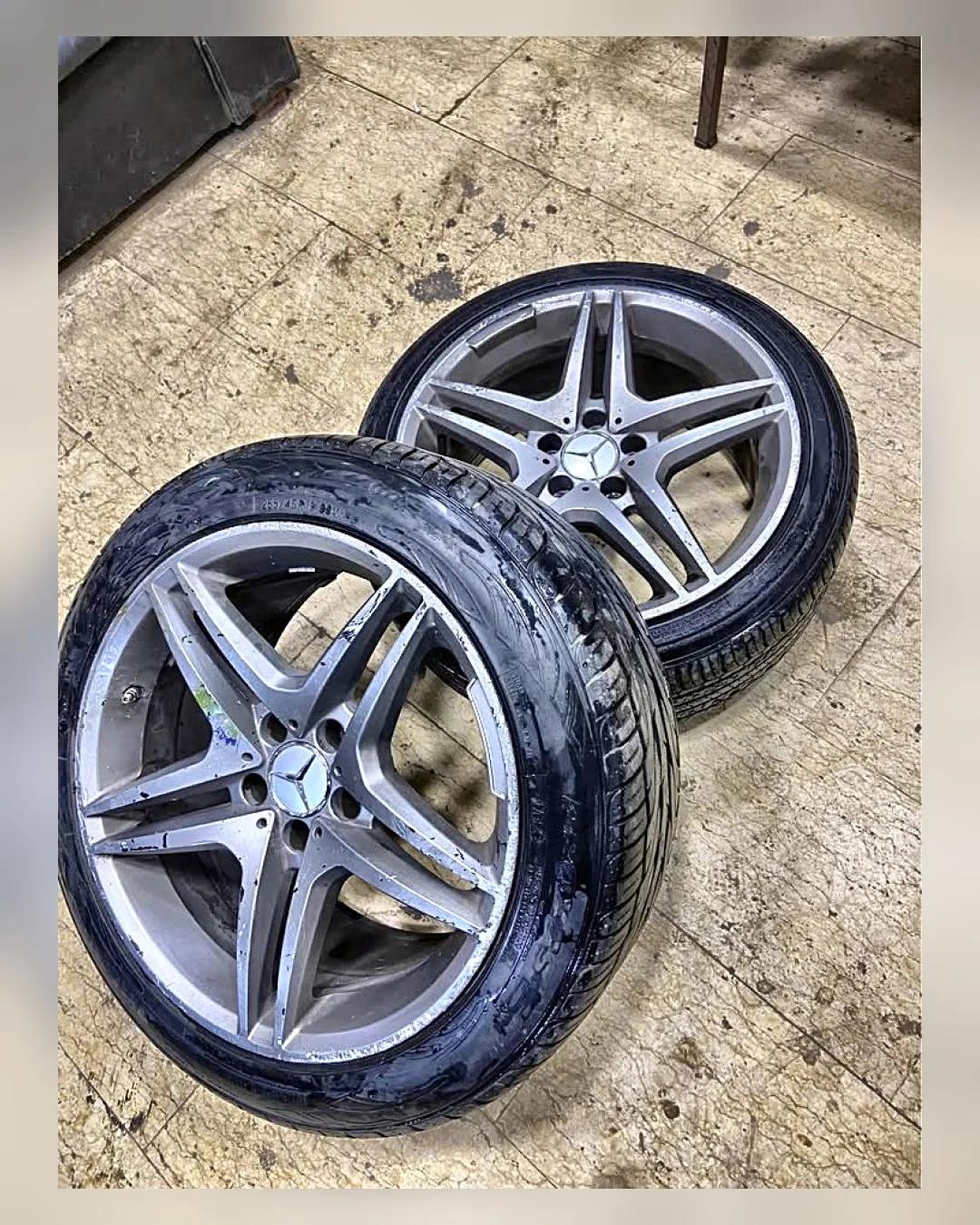 طقم جنوط AMG نجمة بالكاوتش مرسيدس — استيراد