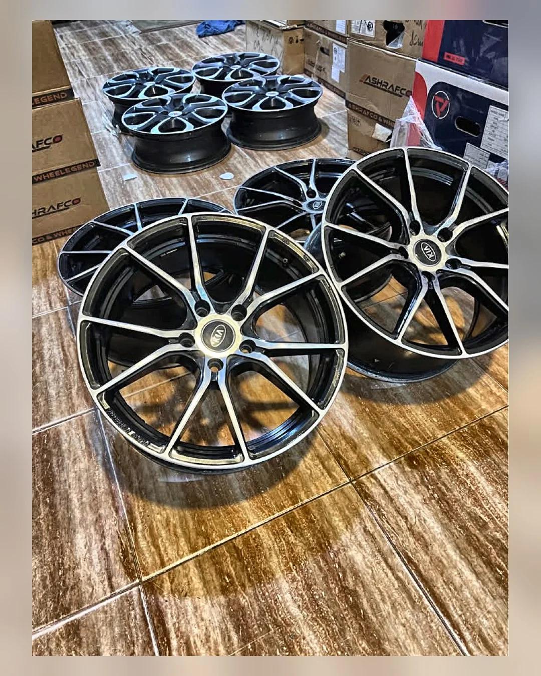 طقم جنوط 17 بوصة 5×114 عرض 7.5 — استيراد