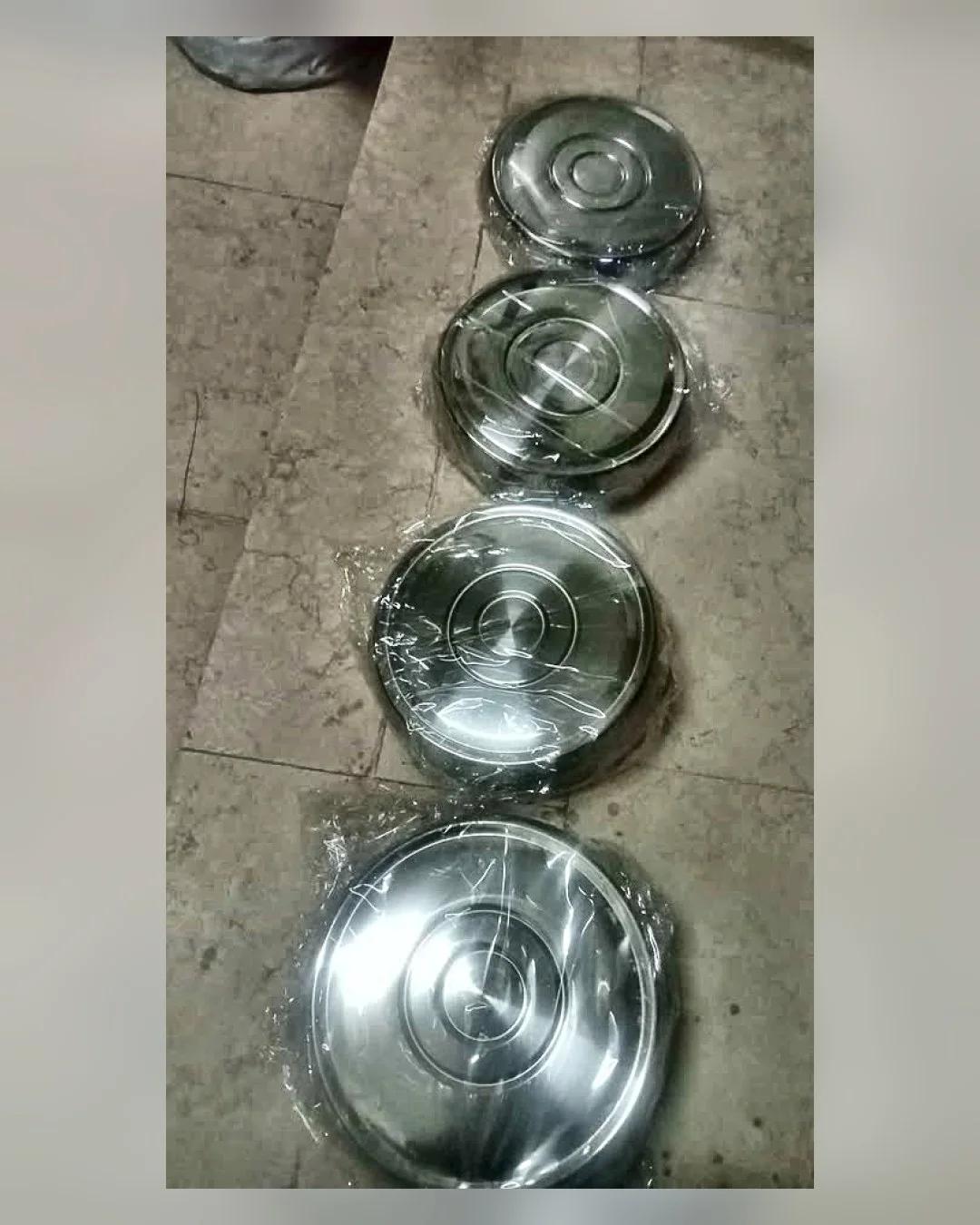 طقم طاسات عجل 13 بوصة نيكل معدن (سوزوكي فان وغيرها)