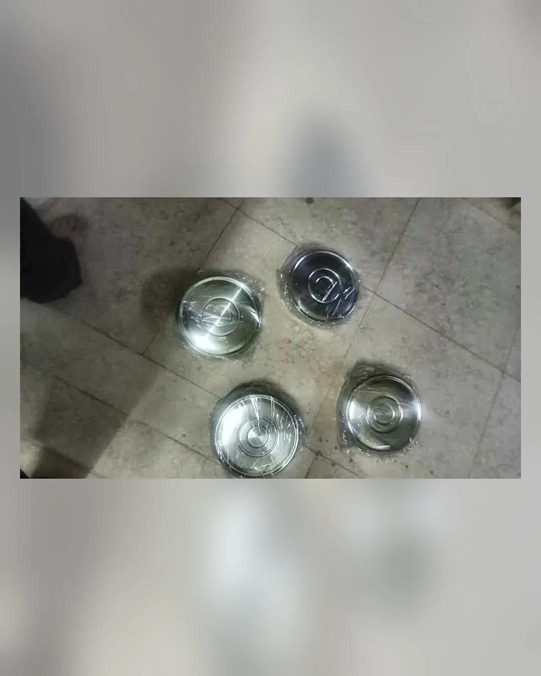 طقم طاسات عجل نيكل معدن (4 قطع) فيات / لادا — جديد