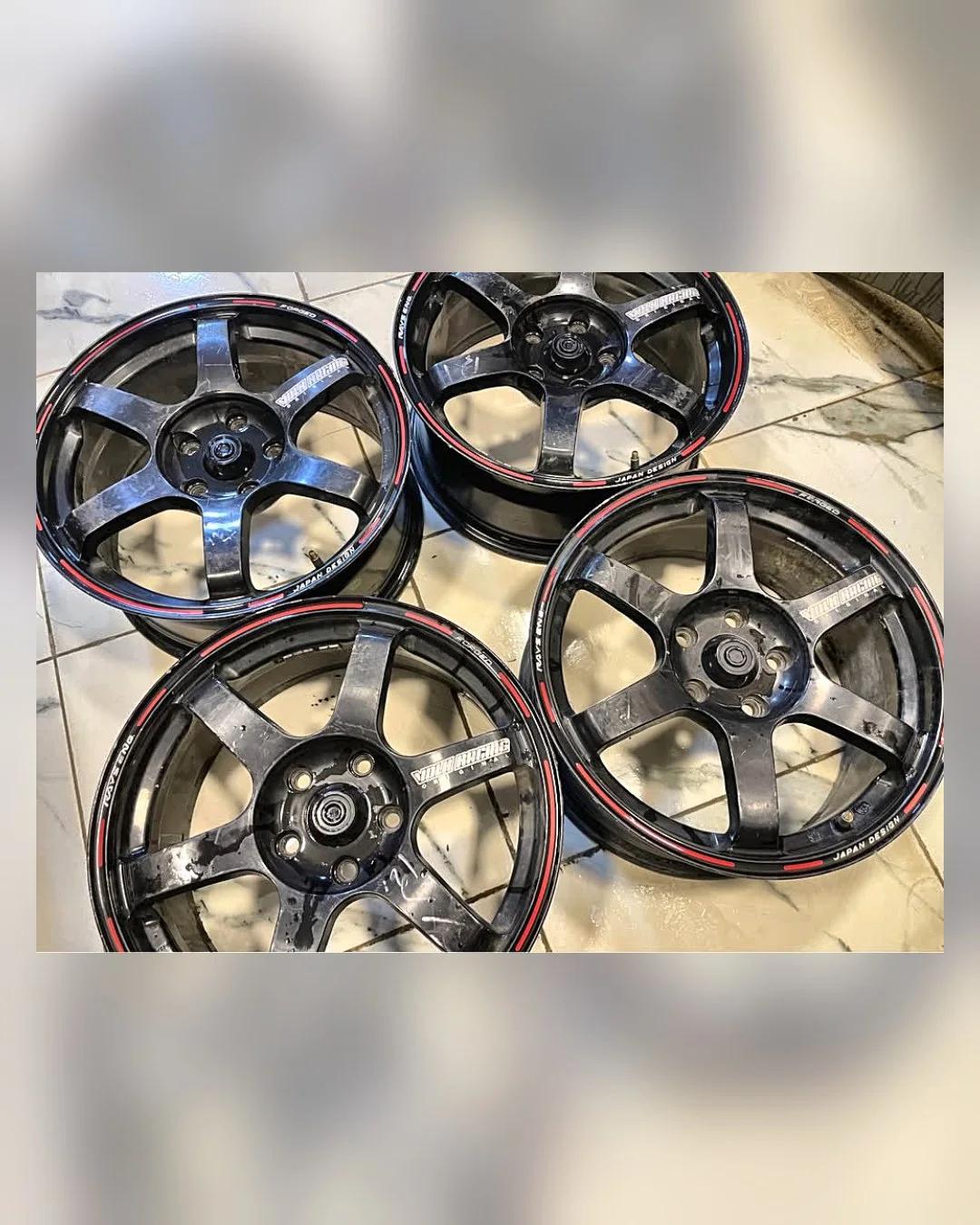 طقم جنوط Volk TE37 17 بوصة 5×114 عرض 7.5 — استيراد
