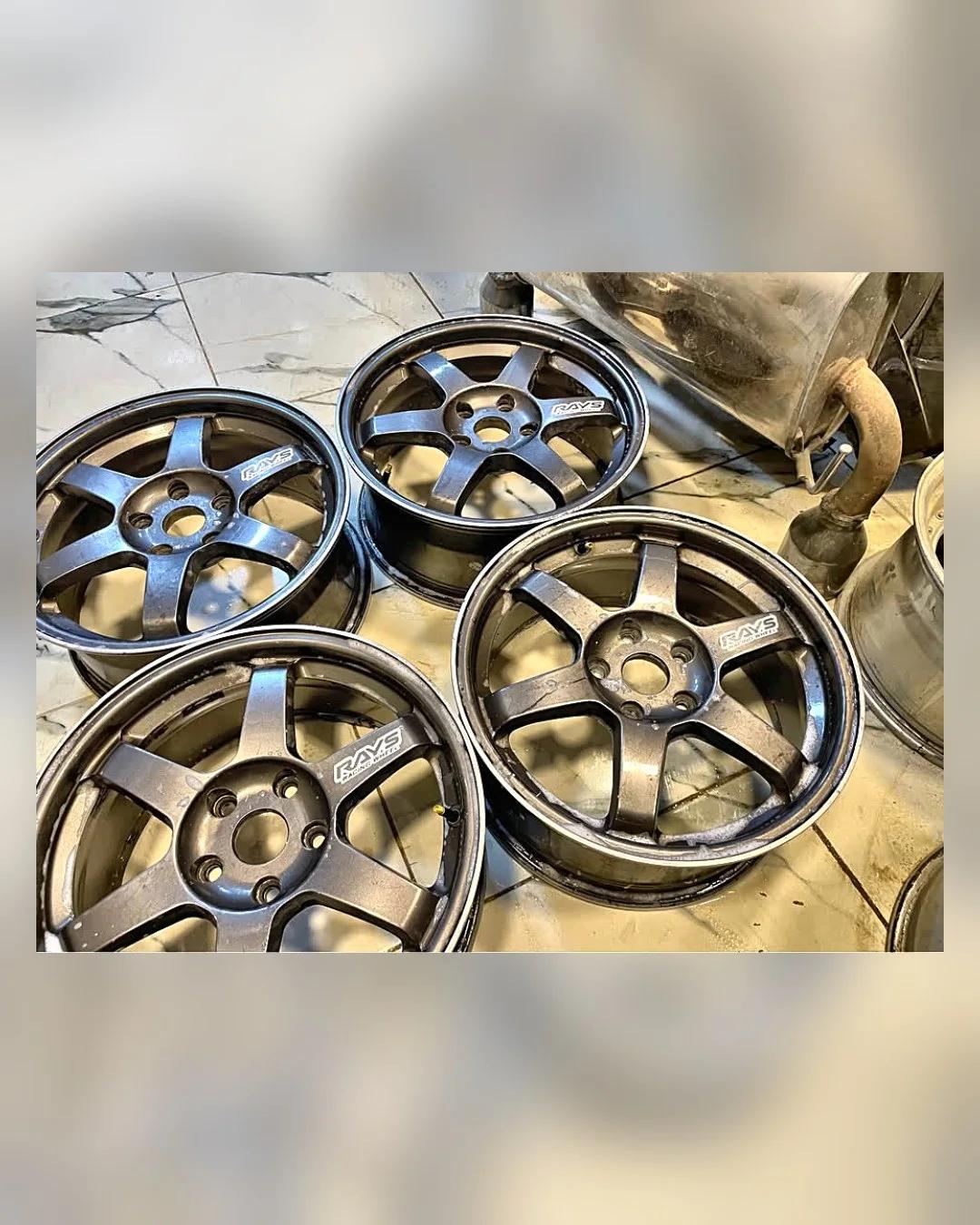 طقم جنوط Volk TE37 مقاس 17 أبعاد 5×114 — استيراد