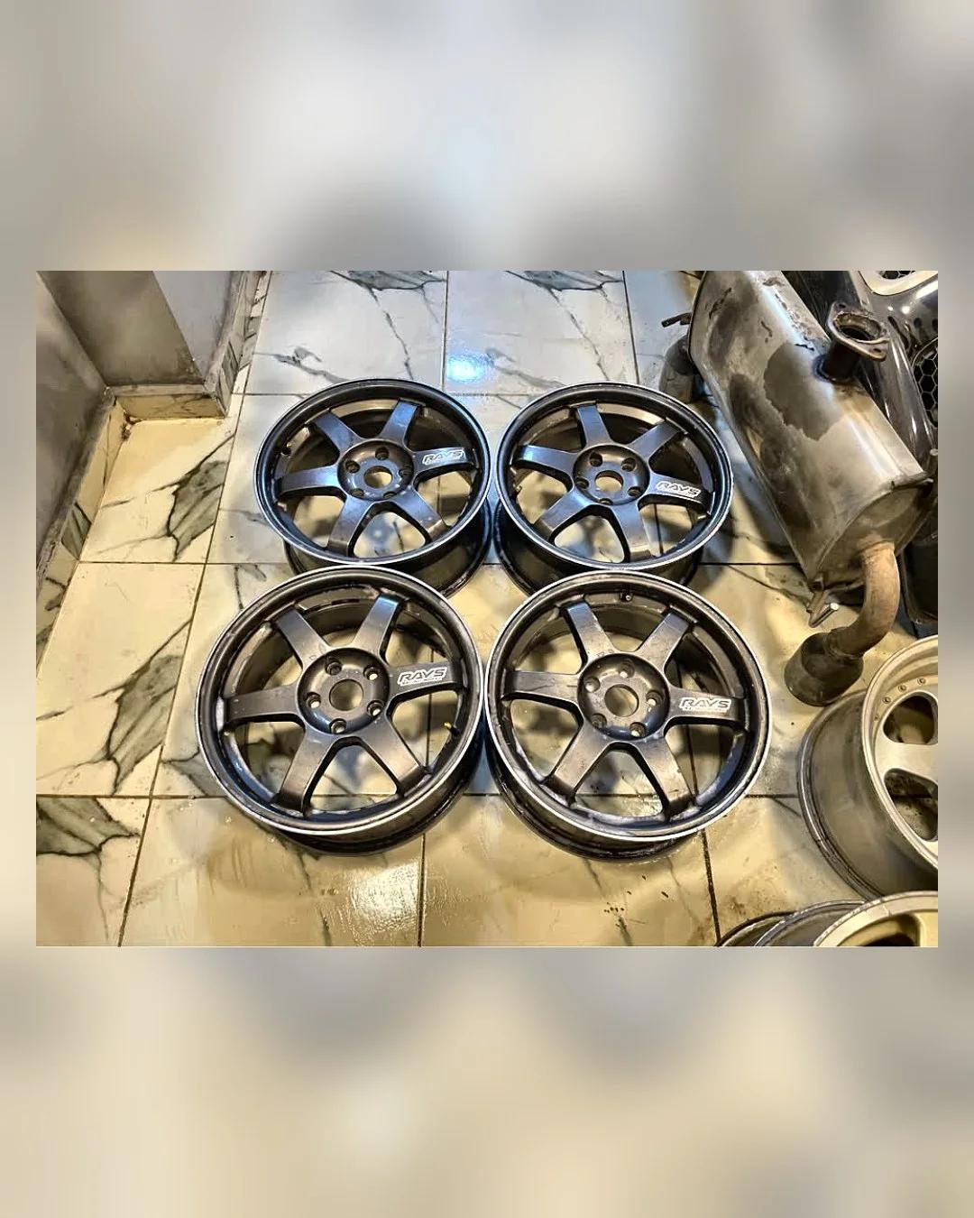 طقم جنوط Volk TE37 مقاس 17 أبعاد 5×114 — استيراد