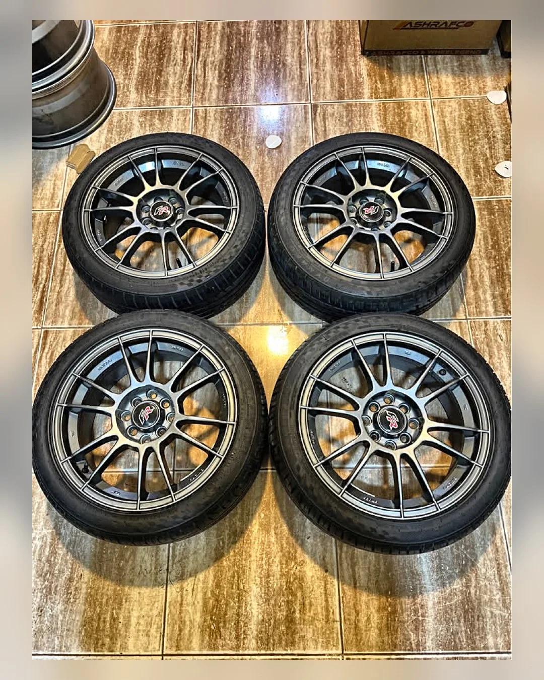 طقم جنوط OZ 16 بوصة 4×100/114 بالكاوتش — استيراد