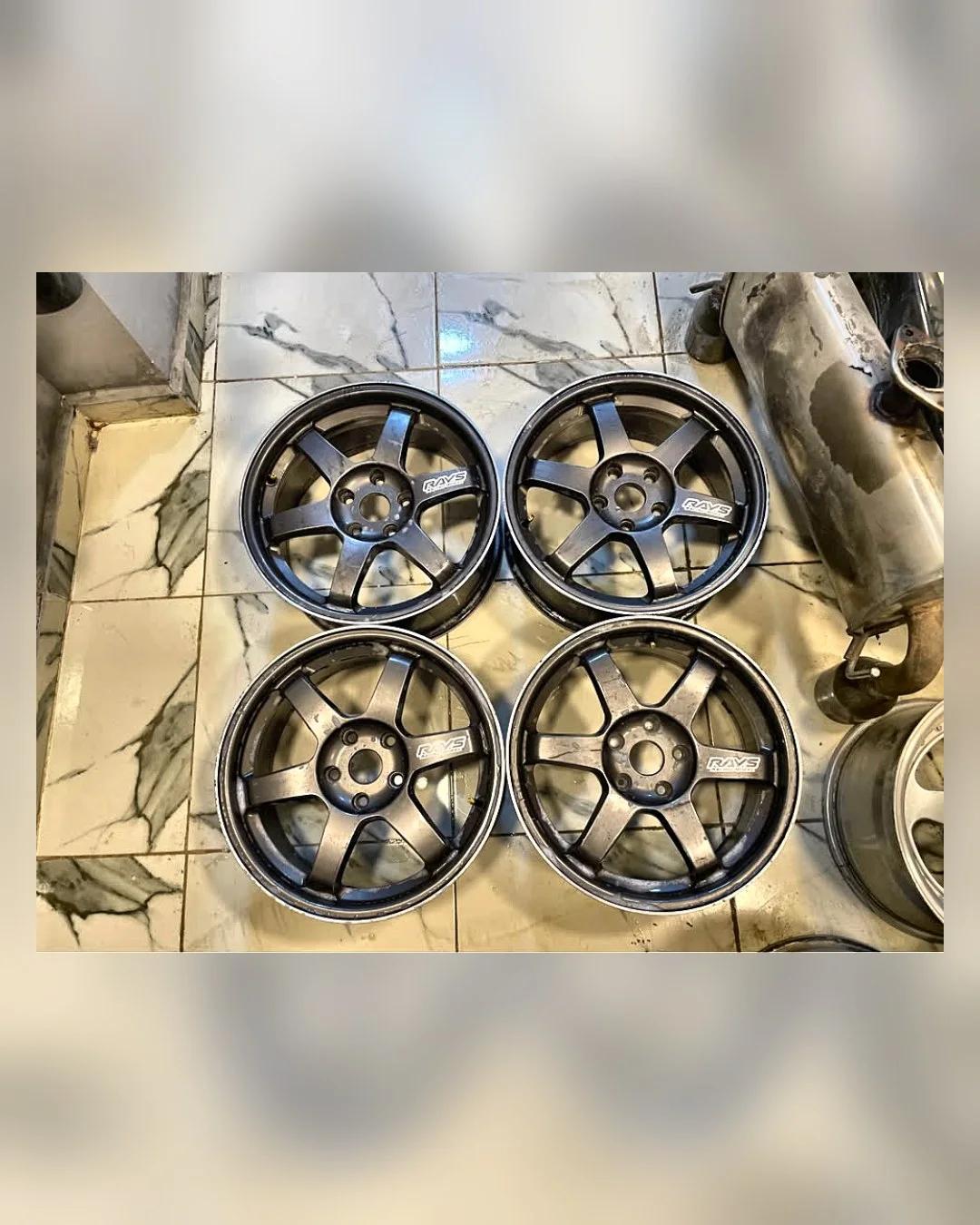 طقم جنوط Volk TE37 مقاس 17 أبعاد 5×114 — استيراد