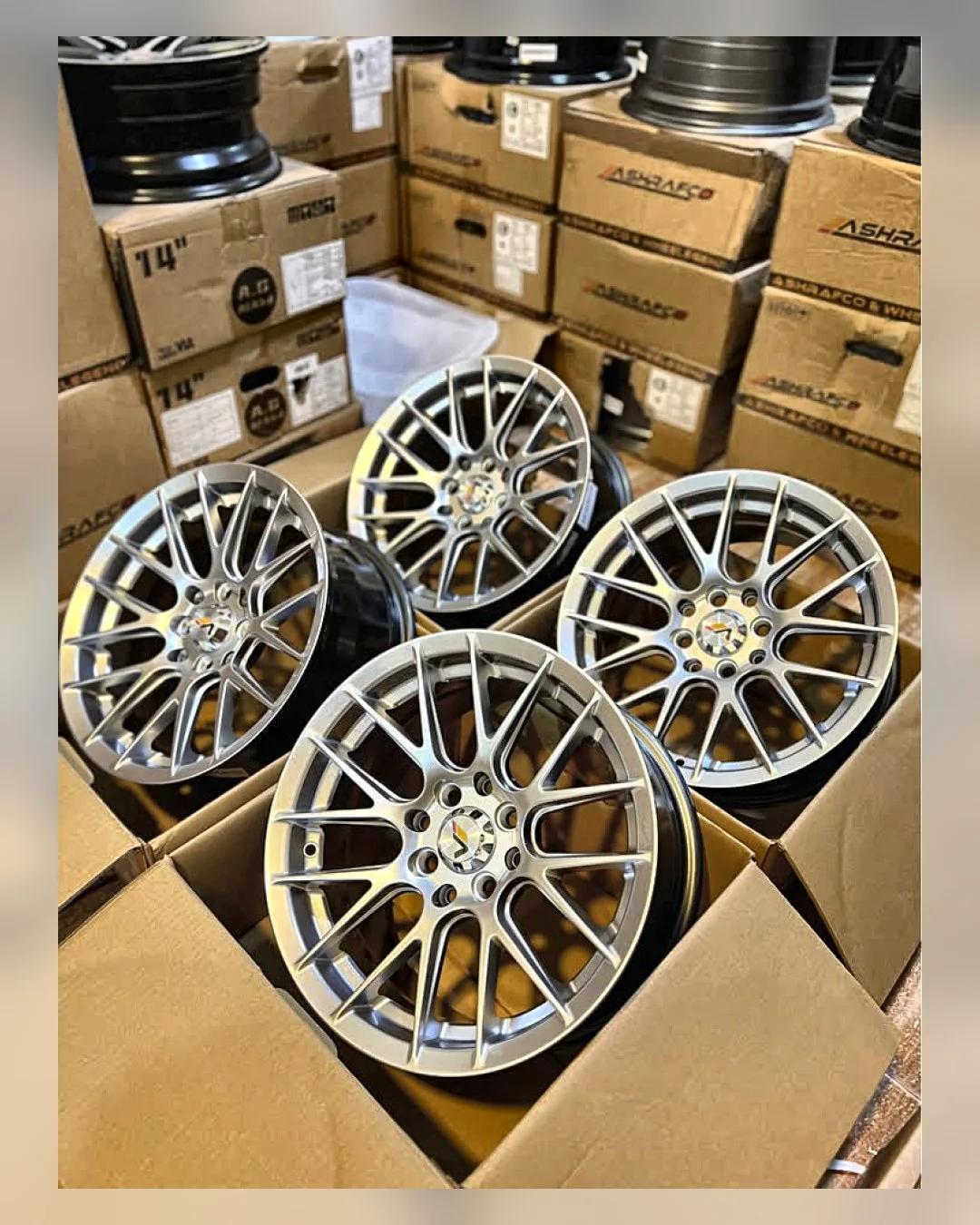 طقم جنوط BBS 15 بوصة 4×100/114 7.5J — جديد بالكرتونة