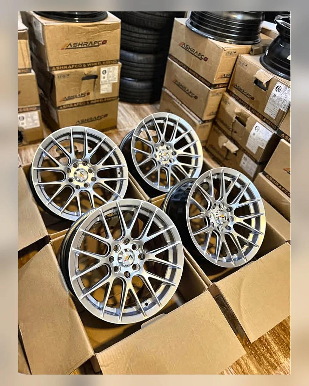 طقم جنوط BBS 15 بوصة 4×100/114 7.5J — جديد بالكرتونة