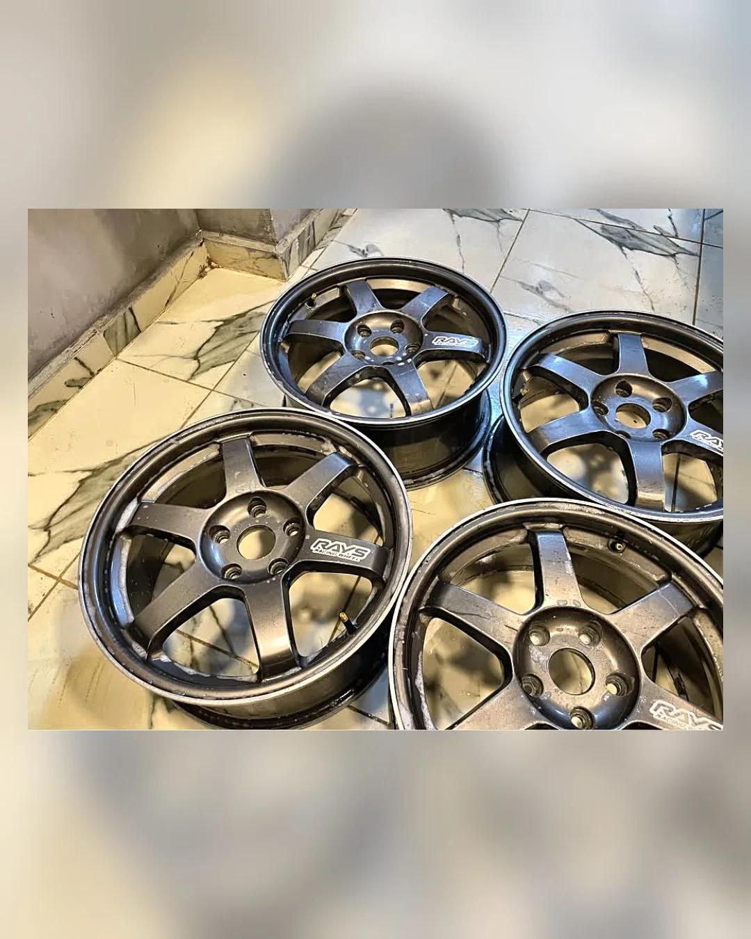 طقم جنوط Volk TE37 مقاس 17 أبعاد 5×114 — استيراد