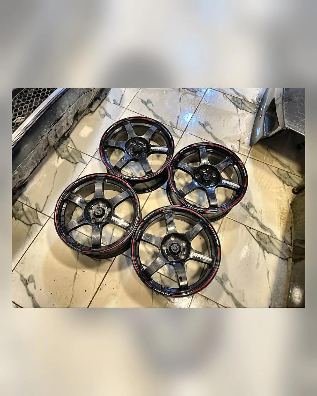 طقم جنوط Volk TE37 17 بوصة 5×114 عرض 7.5 — استيراد