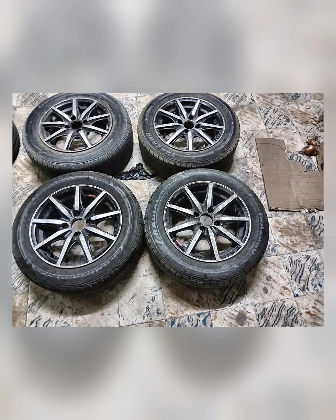 طقم جنوط سبور 14 بوصة بالكاوتش دايو نوبيرا / فيرنا — استيراد